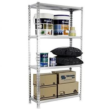 Estantería Metálica Simonclick Megaplus 4 Baldas 1500x1200x300 mm, Capacidad 200 kg, Galvanizada