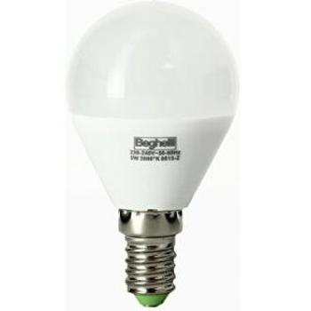 Bombilla LED Esférica E14 5W 3000K Luz Cálida Beghelli