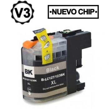 Cartucho de Tinta Negro Genérico Compatible con Brother LC123XL/LC121XL - Sustituto del LC123BK/LC121BK High Yield