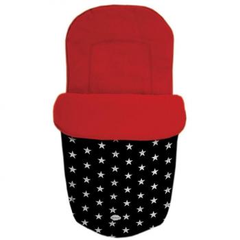 Baby Star 25480 - Saco para silla universal, color negro/rojo