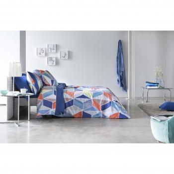 NAF NAF Funda Nordica Algodon 144 Hilos Nordico Suave Comodo Transpirable - Bluebell, Cama 105