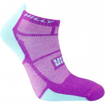Hilly Mujer Twin Skin Calcetines de Running, Mujer, Color Morado - Purple/Aquamarine, tamaño Mediano