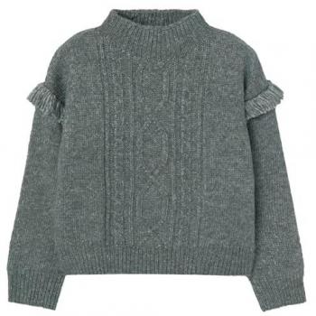 Boboli Jersey de niña con flecos y detalles trenzados