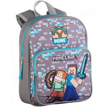 Mochila Escolar Minecraft Warriors 30cm con Espaldera Acolchada Toybags Multicolor