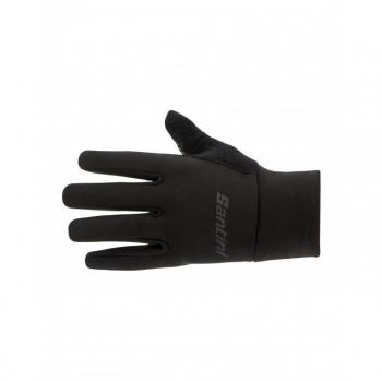 Guantes largos Santini negros para hombre - Tallas XL-XXL