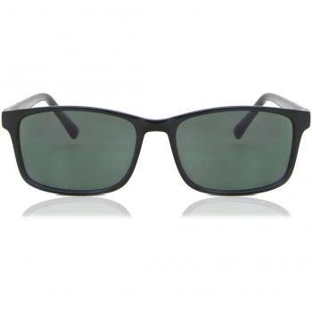SmartBuy Collection Rectangle Full Rim Plastic Men's Prescription Sunglasses Black Size 55
