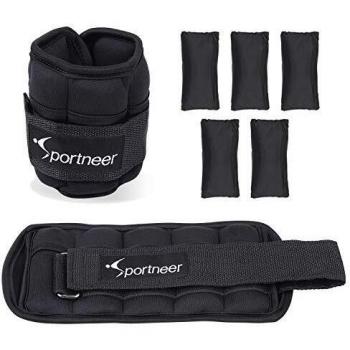 Sportneer Peso para Tobillo, Pesas Ajustables 0.25Kg - 1.8Kg