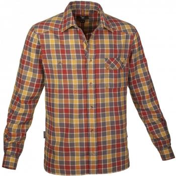 SALEWA Camisa Hombre Brez Pl M L/S Marrón/Rojo/Amarillo L