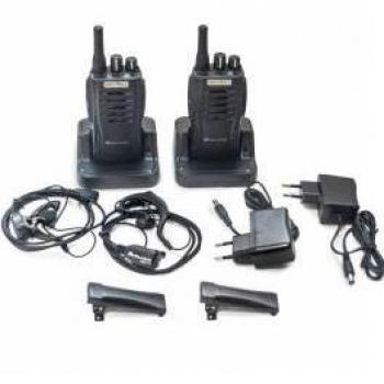 Midland BR02 PRO Z Pack de 2 Walkie Talkies PMR446 con Cargadores y Micro Auriculares MA-21L