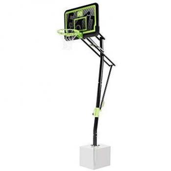 Canasta de baloncesto EXIT Galaxy Black Edition para montaje en suelo - altura ajustable, incluye aro y red, apta para niños y adultos