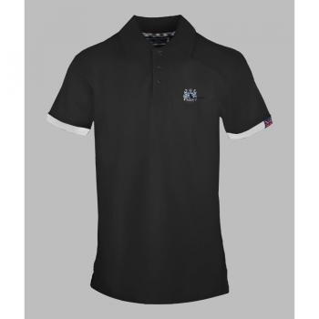 Aquascutum Men's London Aldis Black Polo Shirt - Size Small