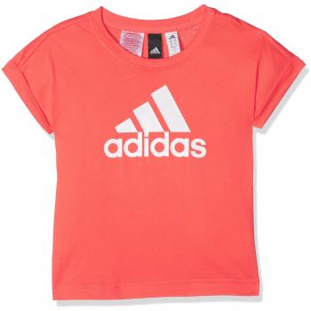 adidas Yg Logo Tee Camiseta, Niñas, Naranja