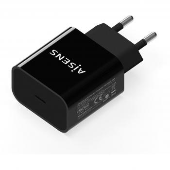Aisens A110-0538 Cargador de Pared USB-C PD3.0 20W Negro