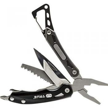 True Utility Seven - Siete Funciones Esenciales Multiherramienta compacta, Acero Inoxidable, estandar