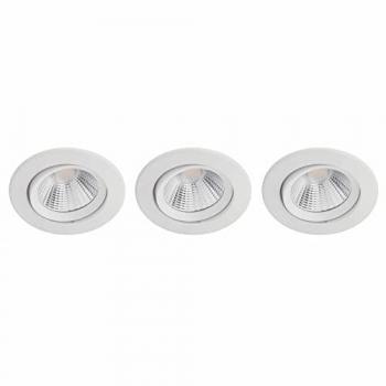 Kit de 3 Downlights LED Philips Sparkle 5,5W 2700K Regulable Blanco