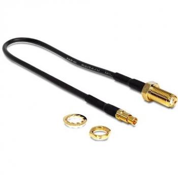 Adaptador de Antena SMA Hembra a TS-9 Macho 20 cm - Cable Coaxial RG-174 DeLOCK 88484
