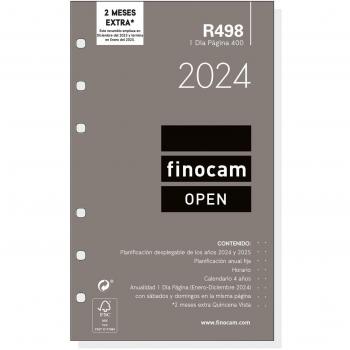 Finocam Open R498 Recambio Anual 2024 1 Día Página 400 Hojas 91x152mm 6 Taladros
