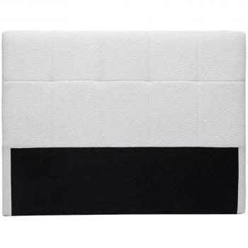 Cabecero de cama efecto borreguillo blanco 160 cm Clovis