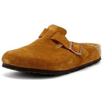Birkenstock Mink Brown Boston Suede Clogs-UK 10.5