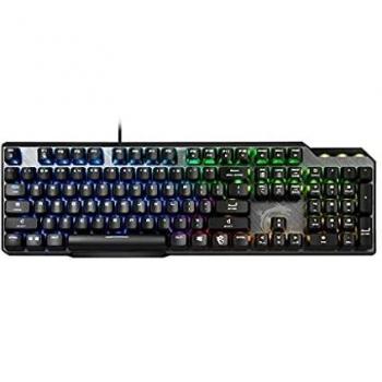 Teclado Gaming MSI Vigor GK50 Elite BW QWERTY USB Retroiluminado Kailh Box White Negro