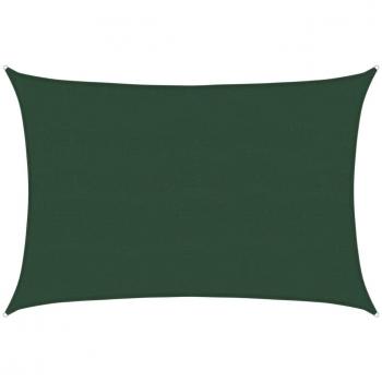 Toldo de vela HDPE verde oscuro 160 g/m² 5x7 m