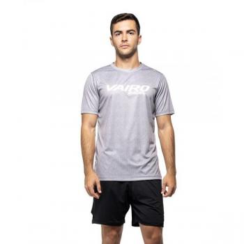 Camiseta Vairo Club Company Hombre - Manga Corta Pádel - Ligera y Refrescante - Poliéster Reciclado - Antibacteriana y Secado Rápido - Color Gris