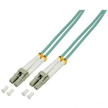 Cable de conexión de fibra óptica LogiLink LC dúplex OM3 0,5 m