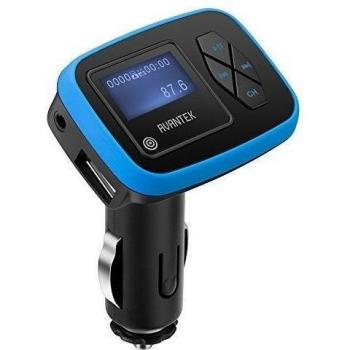 AVANTEK Transmisor FM para Coche Transmisor Universal Inalámbrico con Radio Adaptador de Coche, Reproductor de MP3, 3,5 mm Conector de Audio y Cargador de Coche de USB, Compatible con MP3 WMA Música en la Tarjeta SD y Unidad Flash de USB