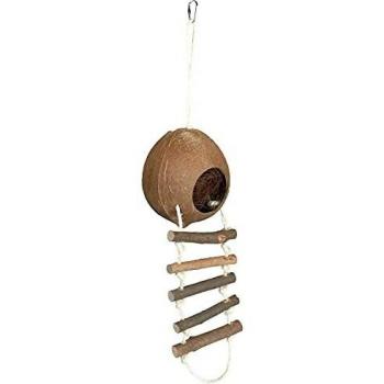TRIXIE Casita de Coco para Hámsters, Sencillo, 13 x 56 cm, Pequeños Mamíferos