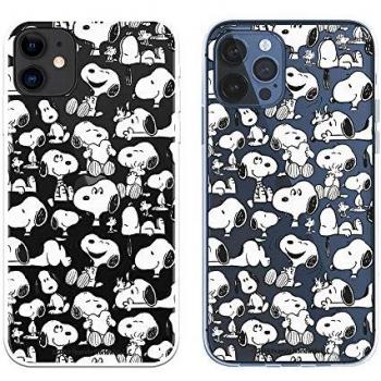 Funda Oficial de Silicona Flexible Peanuts Snoopy Siluetas para iPhone 12 y iPhone 12 Pro