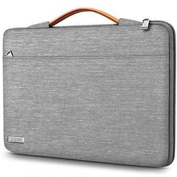 TECOOL Funda Ordenador Portátil para 14 Pulgadas HP Lenovo DELL Acer ASUS Notebook Chromebook, 15 Surface Laptop 3, 2016-2019 MacBook Pro 15 Bolsa Blanda con Manija Retráctil, Gris