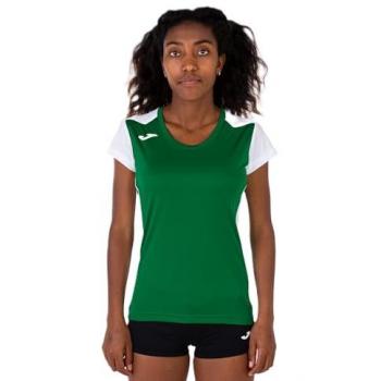 Camiseta de running Joma Record II manga corta mujer verde blanco