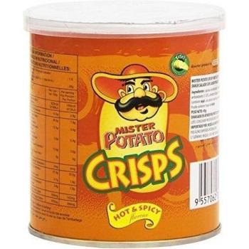 Mister Potato - Crisps Hot & Spicy - Snack salado con sabor picante - 45 g