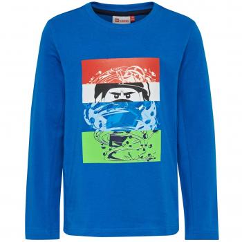 LEGO Wear Boy Ninjago Tiger 323-Langarmshirt, Camisa Manga Larga para Niños, Azul