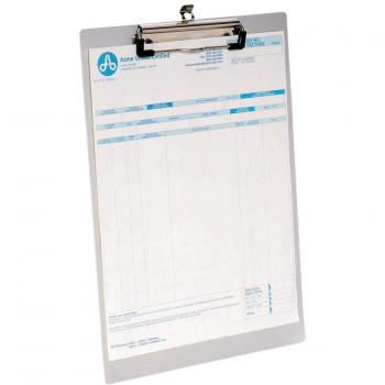 Clipboard de aluminio A4 con pinza y ojal para colgar