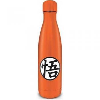 Botella de agua de metal Dragon Ball Z Kanji Goku Naranja One Size