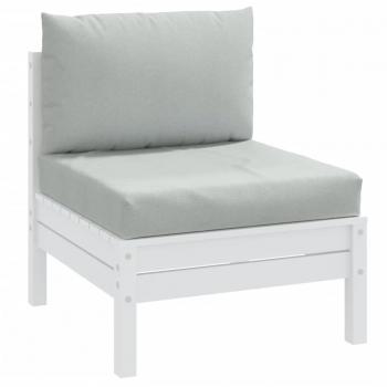 Cojines para sofá de palets 2 piezas tela Mélange gris claro Vidaxl