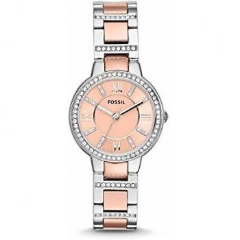 Montre Femme Fossil Virginia Acier Blanc et Rose