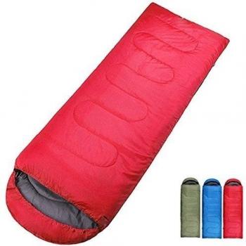 Trek Camping senderismo momia saco de dormir para primavera verano otoño, rojo
