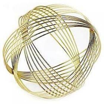 Bigbuy Home S0110683 Figura Decorativa Sphere, 20 x 20 x 20 cm, Dorado