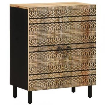 Aparador de madera maciza de mango rugosa 60x33,5x75 cm