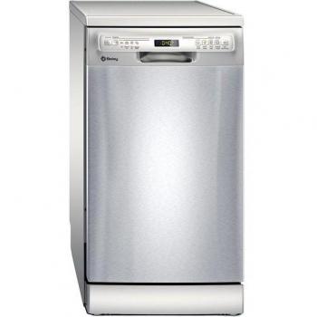Lavavajillas independiente Balay 3VN4030IA, 45 cm, capacidad para 10 cubiertos, acabado en acero inoxidable, función de media carga, con 4 programas de lavado,