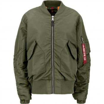 Alpha Industries Women's Sage Green CWU MA-1 Bomber Jacket S-M