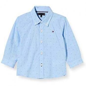 Tommy Hilfiger Dobby Detail Shirt L/s Camisa, Azul