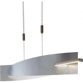 Lámpara colgante LED Marija, vertical, plata, moderna, hecha de metal, para salón y comedor, 1 llama