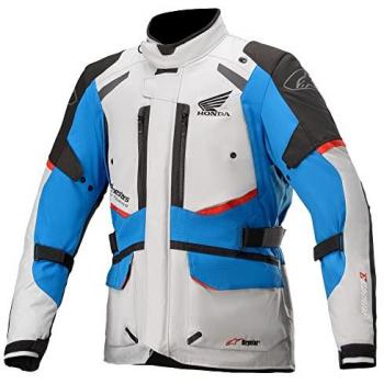 Chaqueta de Moto Textil Impermeable para Mujer Alpinestars Honda Stella Andes V3 - Gris Rojo Azul (L)