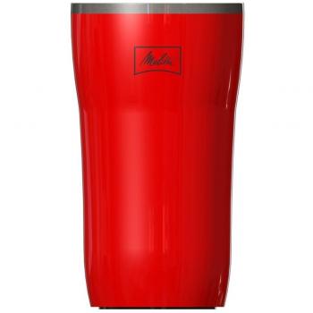 Taza Térmica Melitta 250ml Doble Pared Roja con Tapa Hermética