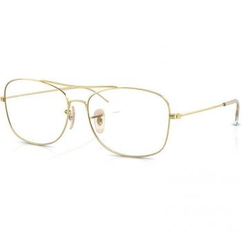 Ray-Ban RX6499 2500 Unisex Square Gold Prescription Glasses