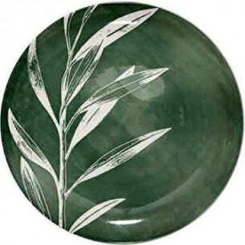JUEGO DE 6 PLATOS LLANOS EN COLOR VERDE 26CM