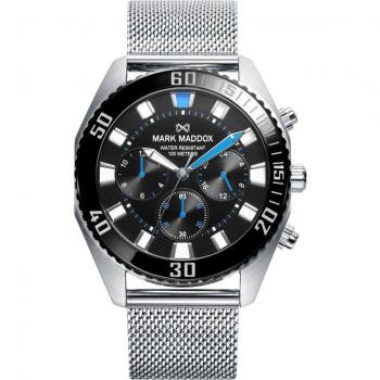 Reloj Mark Maddox Mission Multifunción para Hombre HM0129-97 con Malla Milanesa de Acero